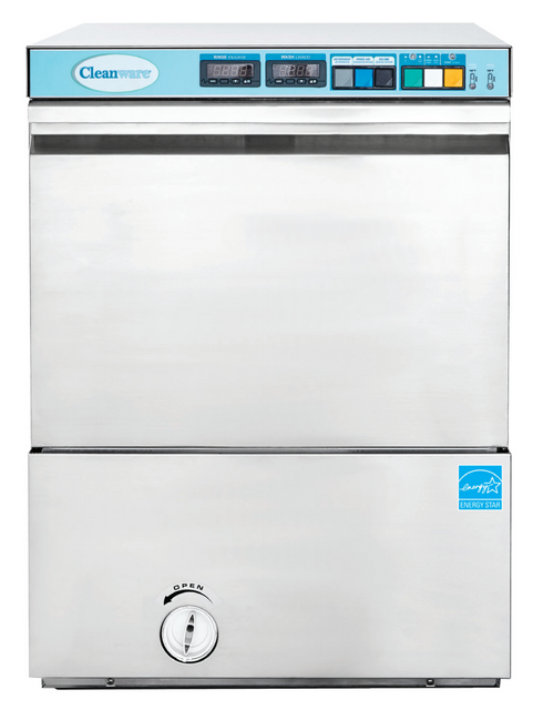 Cleanware HT-E High Temperature Sanitizing Undercounter Dishwasher, 208v
