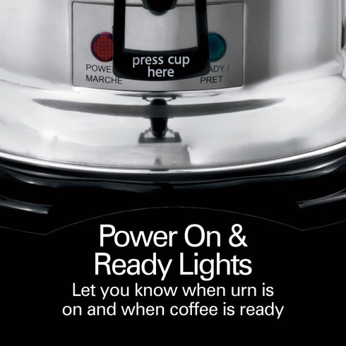 Hamilton Beach | Urne à café commerciale de luxe, 60 tasses, acier inoxydable, 120V