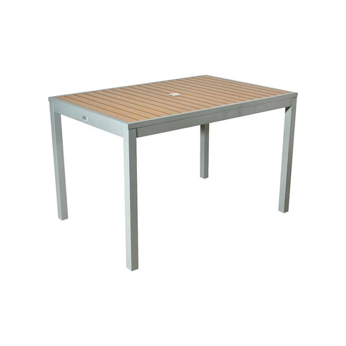 Meubles BUM | Table de salle à manger en aluminium Marco Polywood, 48 po x 32 po