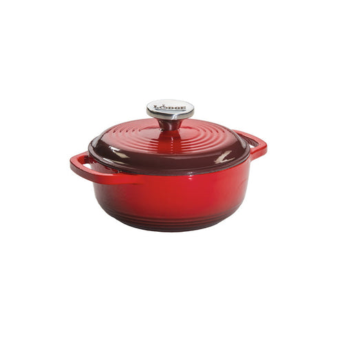 Lodge Dutch Oven, 1.5 qt, Enamel Cast Iron, Red, FINAL SALE
