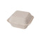 Eco-Packaging Compostable Sugarcane Clamshell Container, Small Square, White (500-pack)