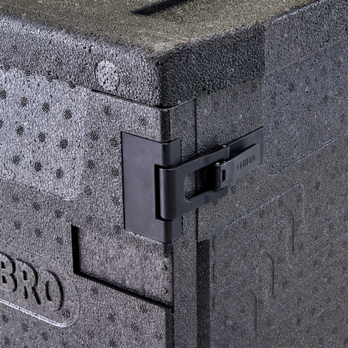 Cambro | Cam GoBox conteneur de transport isotherme à chargement frontal, capacité de 4 bacs gastronome, noir