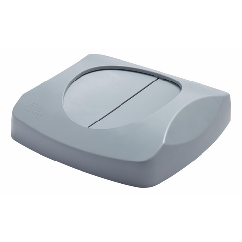 Caoutchouc | Couvercle supérieur pivotant pour conteneur Intouchable, carré de 23 gallons, gris