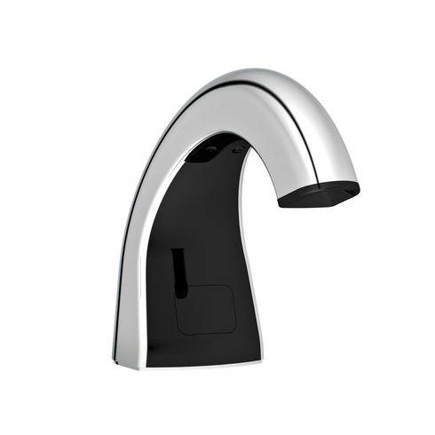 Caoutchouc | Distributeur de savon sans contact OneShot, chrome/noir