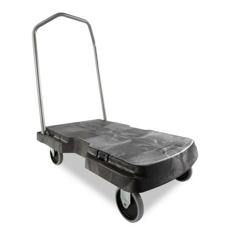 Rubbermaid Standard Duty Triple Trolley, User-Friendly Handle, Black