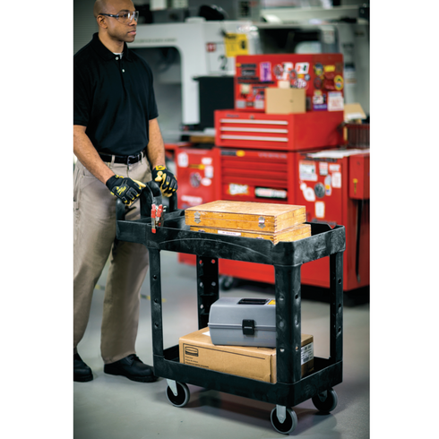 Caoutchouc | Chariot utilitaire robuste à poignée Ergo, 18" x 39", Capacité 500 lb