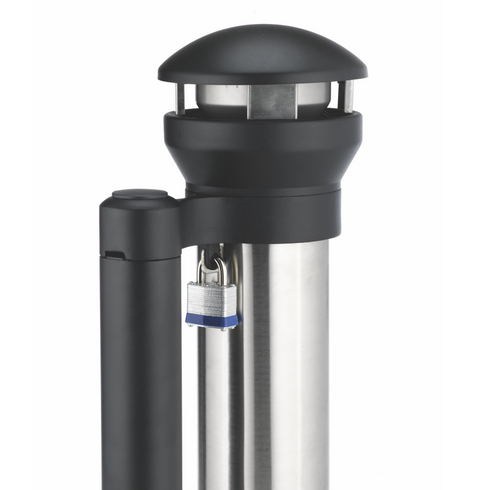 Caoutchouc | Récipient pour fumoir à montage sur base Infinity, acier inoxydable/noir