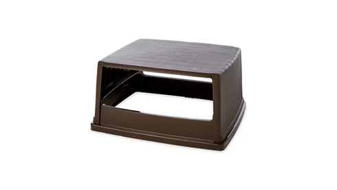 Rubbermaid Glutton Container Hooded Top, 56 Gal, Dark Brown, FINAL SALE