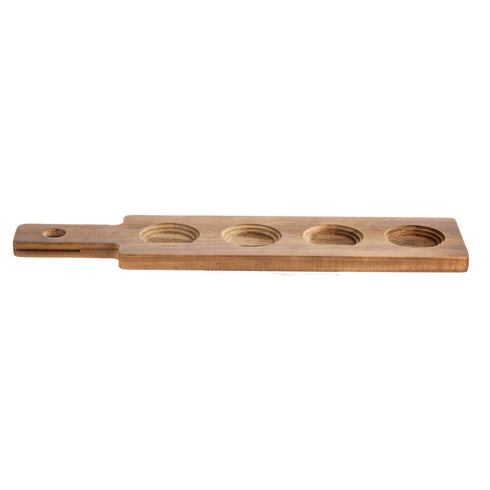 Artisanat de table | Planche de vol à pagaie, peut contenir 4 verres/tasses, 17" x 4", Bois