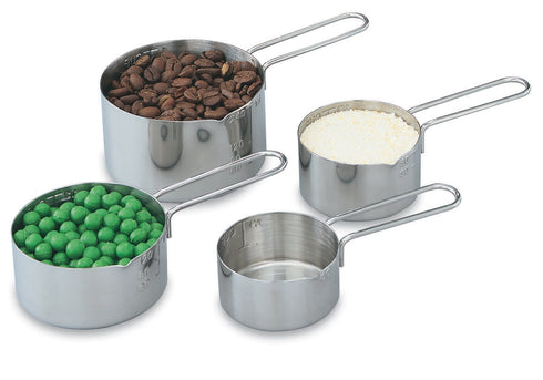 Vollrath 4 Piece Measuring Cup Set, Stainless Steel