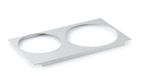 Vollrath | Plaque adapteur pleine grandeur à deux ouvertures pour insertions ronds 1 x 7 Qt et 1 x 11 Qt