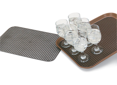 Vollrath | Tapis antidérapant rectangulaire pour plateaux de service, 12,5 po x 16 po, brun