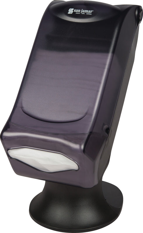 San Jamar Venue Countertop Napkin Dispenser with Stand, Clear/Black