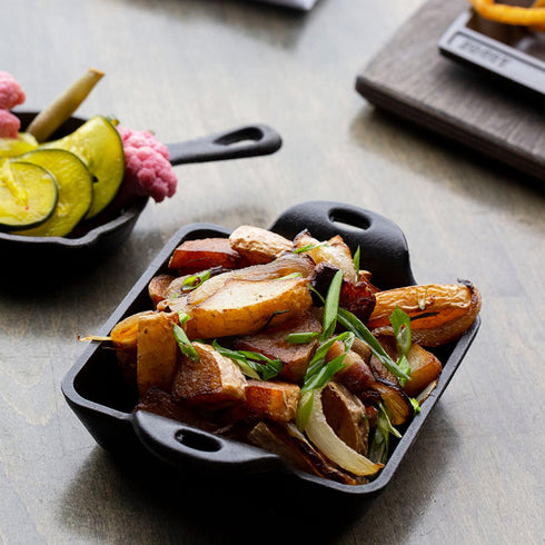 Lodge Heat Treated Cast Iron Mini Square Server, 10 oz, FINAL SALE