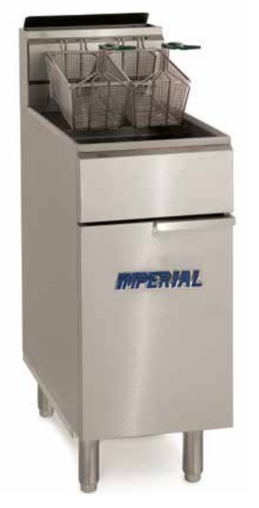 Impérial | Friteuse à tube de gaz, 40 lb, modèle au sol