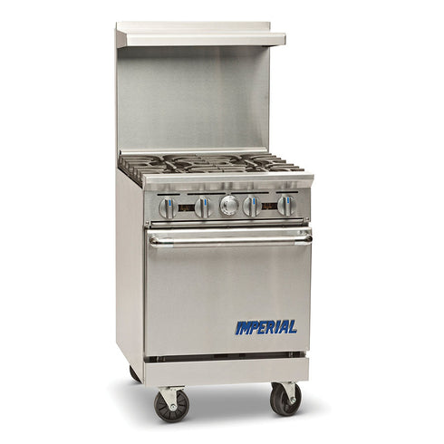 Imperial IR-4 Gas Pro Series Range, 24", 4 Burners, Natural Gas