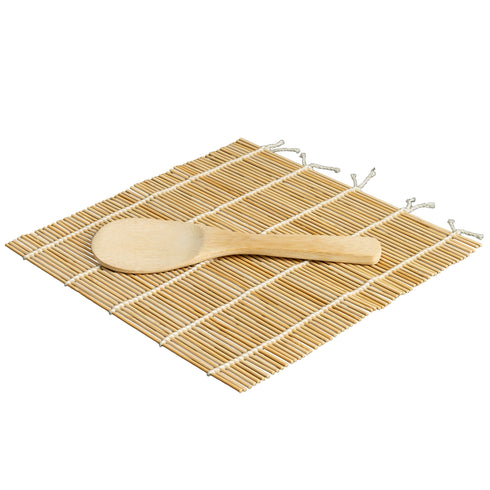 Joyce Chen Sushi Making Kit, Bamboo Sushi Mat & Bamboo Rice Paddle