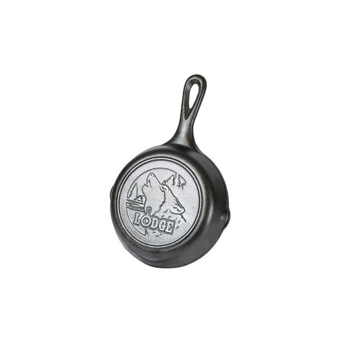 Lodge Wildlife Series Cast Iron Skillet, 6.5", Wolf, FINAL SALE