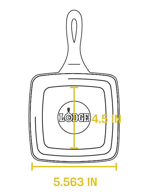 Loge | Poêle carrée en fonte, 5,5"