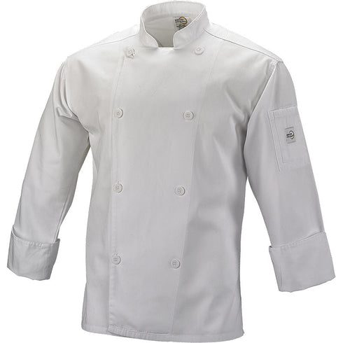 Mercier | Genesis Veste de chef unisexe à manches longues, blanc