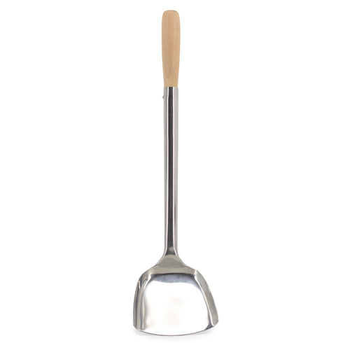 Rabco | Tourneur asiatique/wok, 17,5" de long, Acier inoxydable/Bois