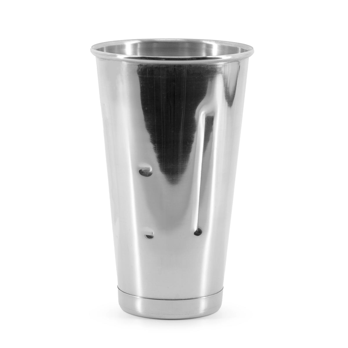 Choice 30 oz. Stainless Steel Malt Cup with Black Plastic Handle