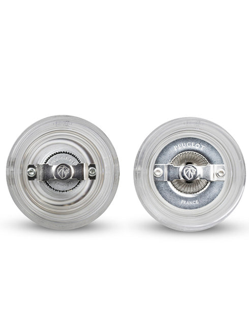 Peugeot Nancy Salt & Pepper Mill Set, 5", Clear Acrylic, FINAL SALE