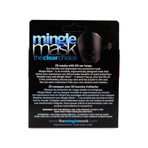 Masque de mélange | Masque facial en plastique transparent, paquet de 25, VENTE FINALE