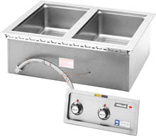 Wells Mfg MOD200TDM Drop-In Two-Well Full Size Food Warmer, 208V