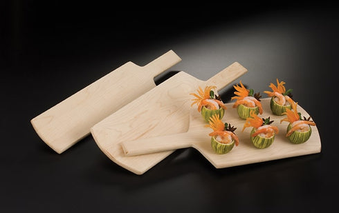 American Metalcraft Serving Board with Handle, 18" x 8", Wood