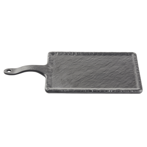 Artisanat de table | Palette de service rectangulaire Frostone Collection, mélamine ardoise noire