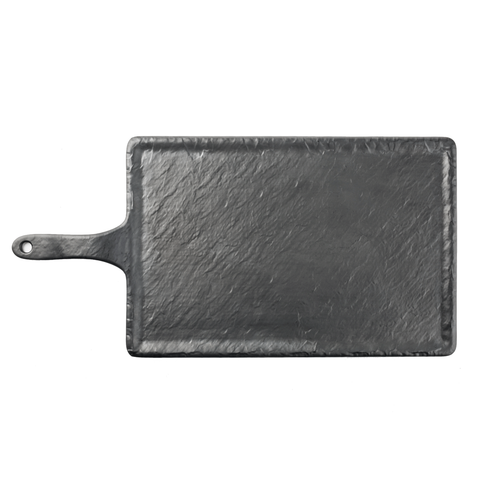 Artisanat de table | Palette de service rectangulaire Frostone Collection, mélamine ardoise noire