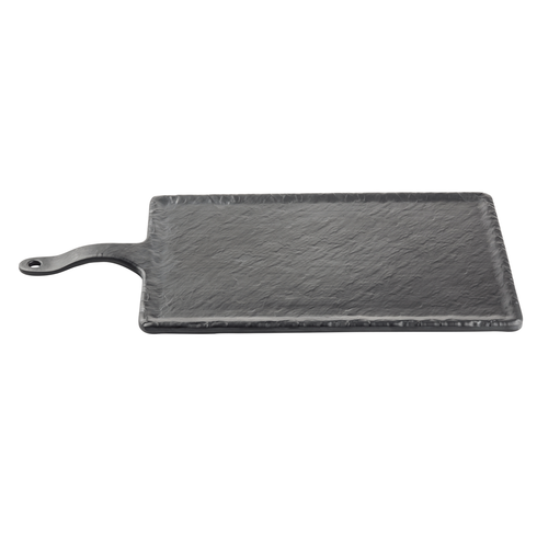 Artisanat de table | Palette de service rectangulaire Frostone Collection, mélamine ardoise noire