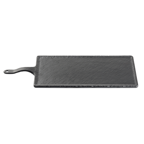 Artisanat de table | Palette de service rectangulaire Frostone Collection, mélamine ardoise noire