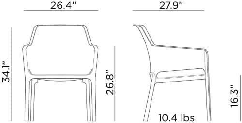 NARDI Net Relax Arm Chair (4-pack)