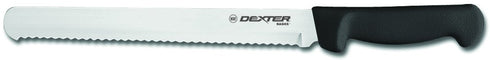 Dexter Basics Slicing Knife, Scalloped, 10", Black