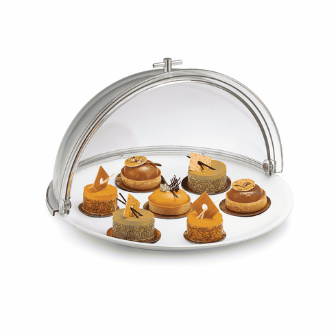 Artisanat de table | Couvercle d'affichage à dôme rond à rouleau, 19" de diamètre x 10" de haut, Transparent