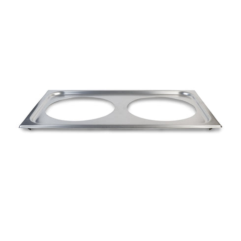 Vollrath | Plaque adapteur avec 2 ouvertures rondes, acier inoxydable
