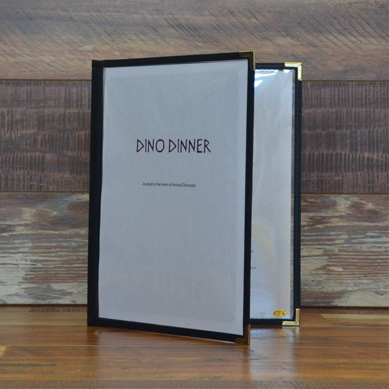 Universal Bindery Economy Menu Cover, 2 Panels, 4 Viewing Sides, Cle