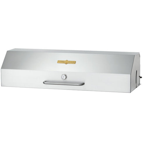 Crown Verity Roll Dome Cover with Built In Thermometer for Gas Grills, Stainless Steel