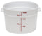 Cambro Poly Round Food Storage Container, White
