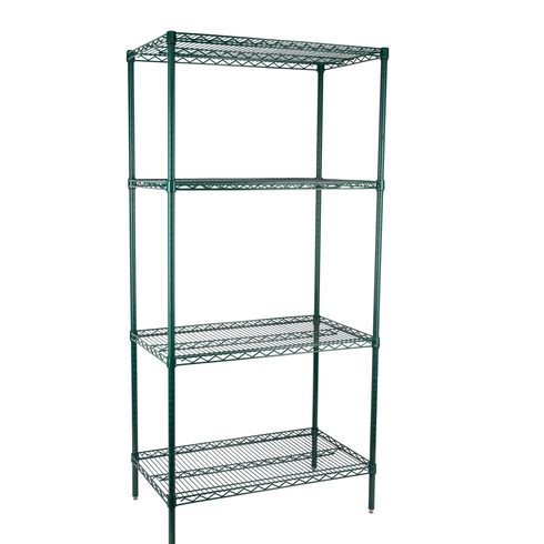 Torngat Shelving Wire Shelf Post for Caster, Green Epoxy
