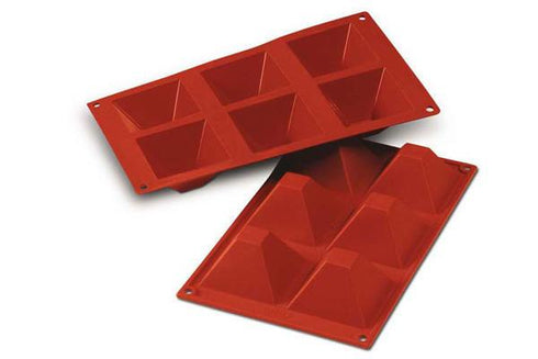 Silikomart Pyramid Molds, Red Silicone, FINAL SALE