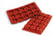 Silikomart Medium Square Savarin Mold, Red Silicone