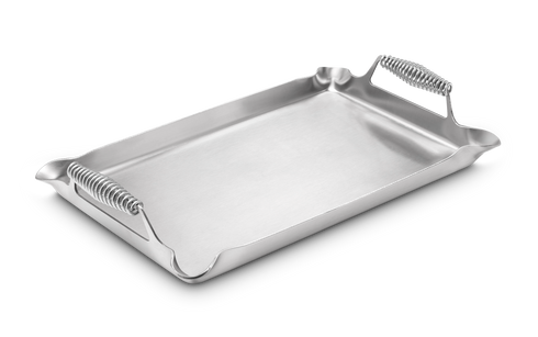 Couronne Vérité | Plaque chauffante avec poignées résistantes à la chaleur, 14" x 21,5", Acier inoxydable