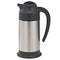Service Ideas SteelVac Vacuum Insulated Creamer Carafe with Footed Base, Stainless Steel/Black
