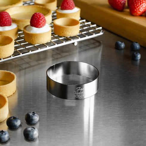 Fat Daddio's ProSeries Cake and Pastry Ring, 0.75" High, Stainless Steel, FINAL SALE