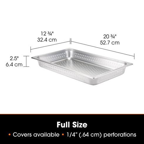 Articles de signature | Bac gastronome perforée pleine grandeur, acier inoxydable de calibre 24