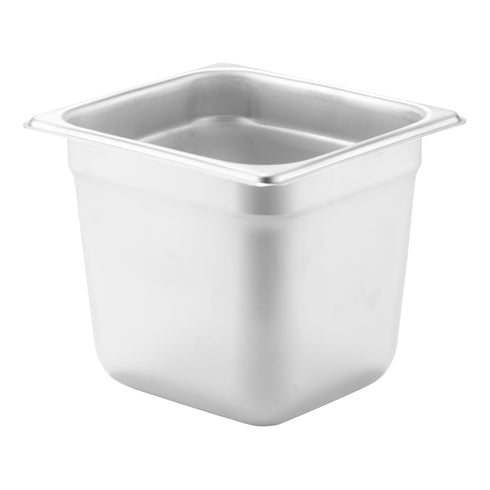 Articles de signature | Bac gastronome de taille 1/6, acier inoxydable de calibre 24