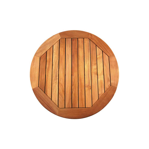 Teck de Muskoka | Dessus de table rond, 30", teck naturel